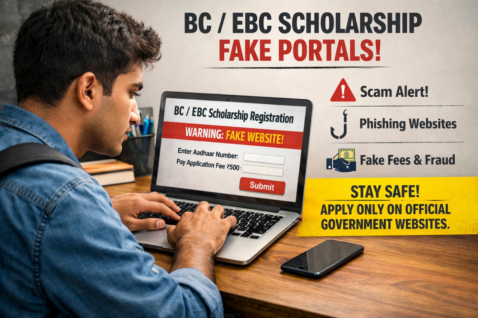 BC / EBC Scholarship Fake Portals — Official Warning And How to Stay Safe