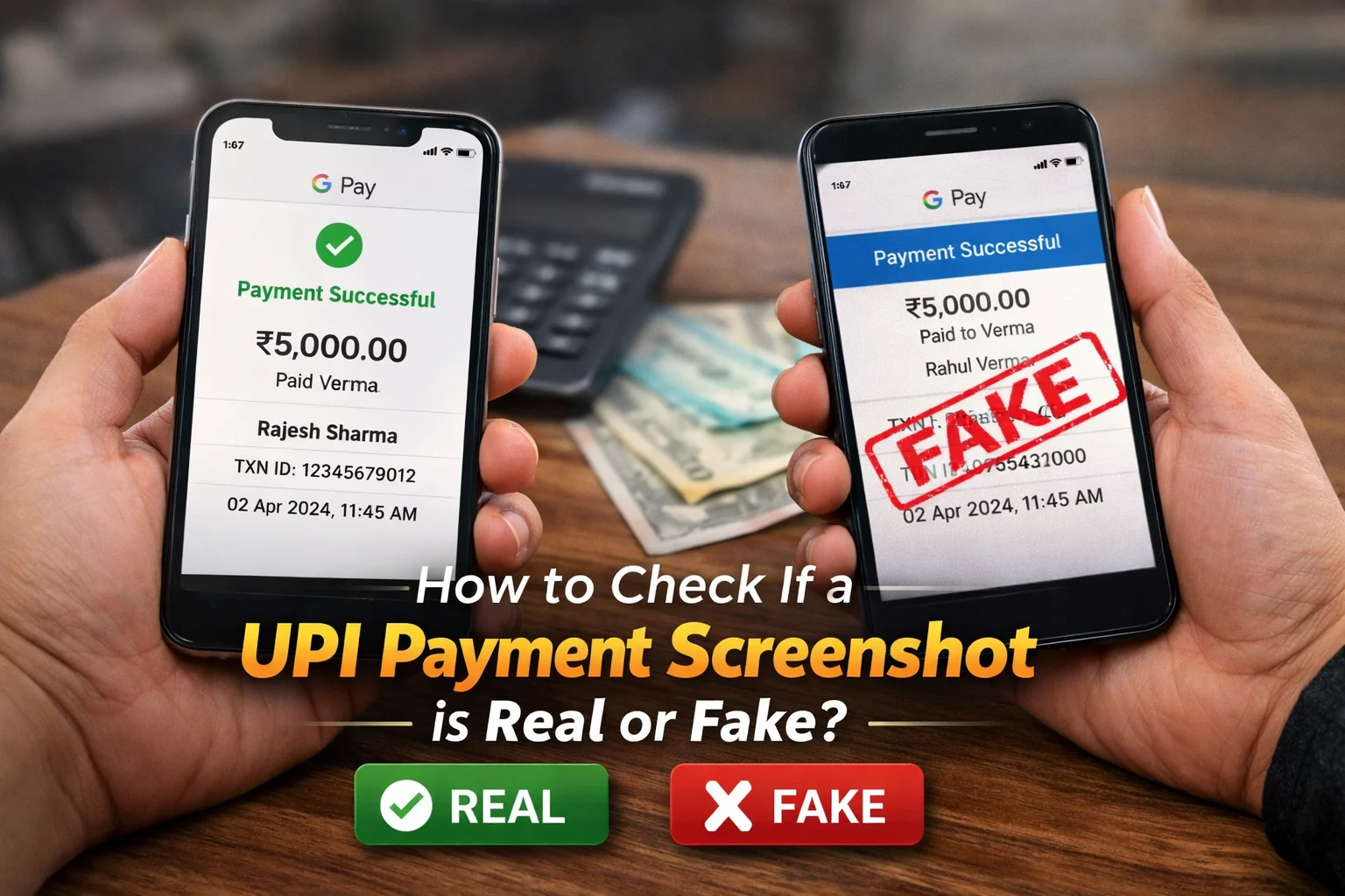 How to Check If a UPI Payment Screenshot Is Real or Fake (Free Method)