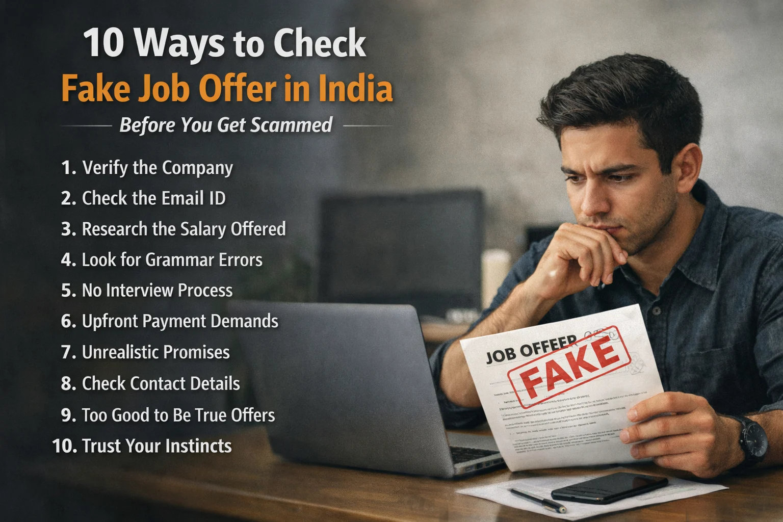 10 Ways to Check Fake Job Offer in India Before You Get Scammed