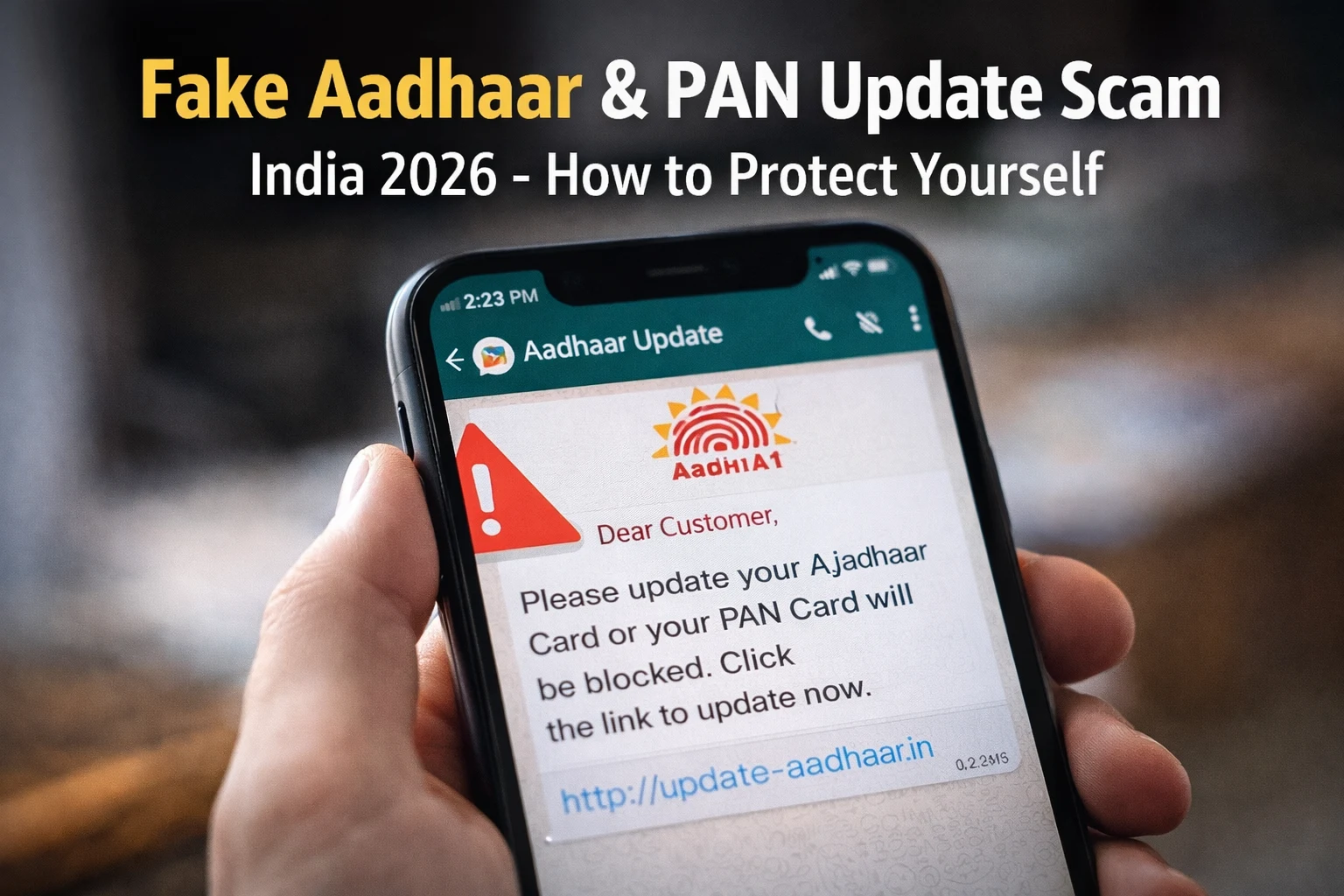 Fake Aadhaar PAN Update Scam India 2026: How to Protect Yourself