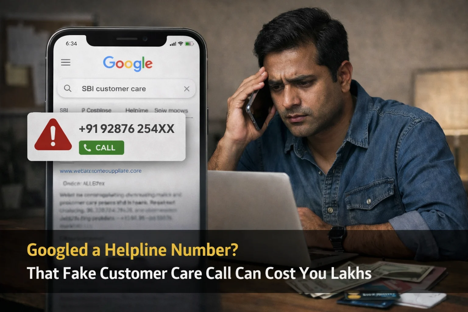 Googled a Helpline Number? That Fake Customer Care Call Can Cost You Lakhs