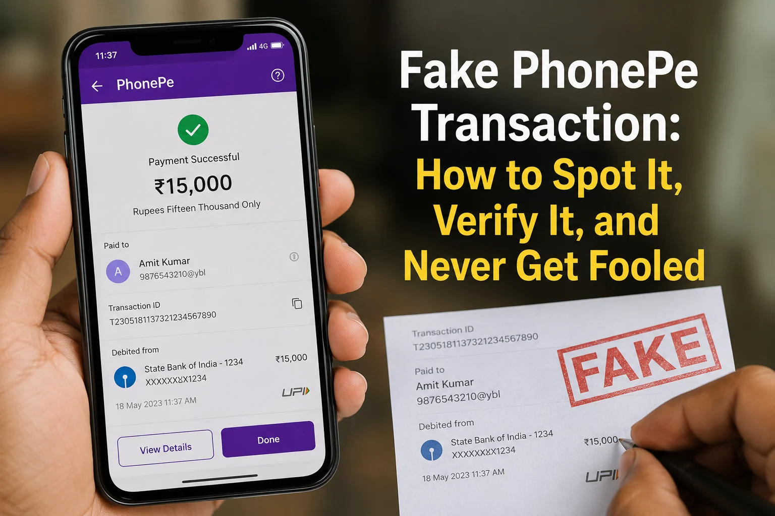 Fake PhonePe Transaction: How to Spot It, Verify It, and Never Get Fooled