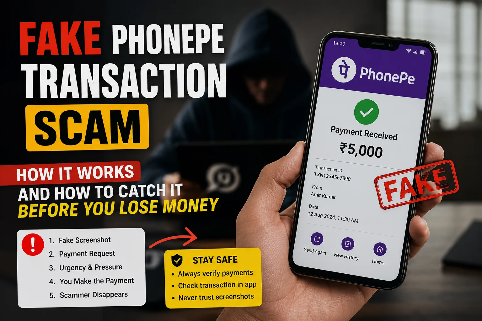 Fake PhonePe Transaction Scam: How It Works and How to Catch It Before You Lose Money